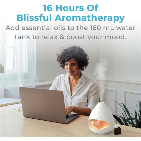 Crystal - 2-in-1 Himalayan Salt Lamp & Ultrasonic Essential Oil Diffuser - Picture 4 of 6